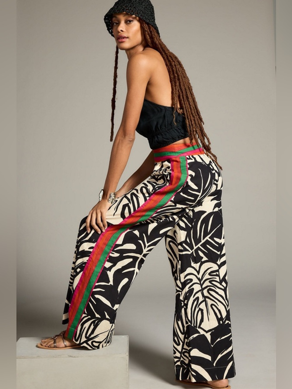 Farm Rio Wide-Leg Linen Pants - Picture 4 of 11